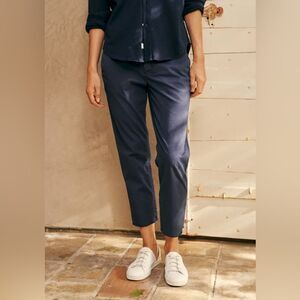 Frank And Eileen Pants Womens 4 Blue Wicklow The Italian Chino Raw Hem Straight